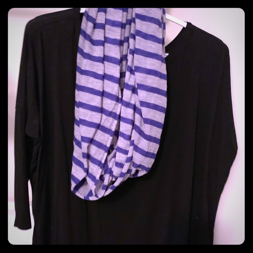 ❗️Purple Striped Infinity Scarf